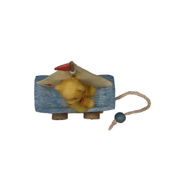 1999 Cherished Teddies Antique Sail Boat With Mini Bear Figurine NEW #537241 - Picture 6 of 10